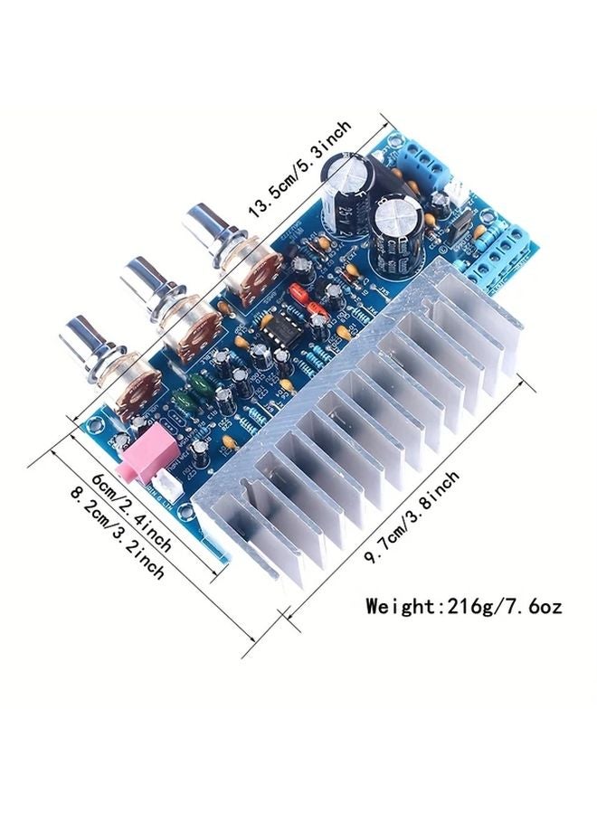 1pc 2 1 Channel Deep Bass Amplifier Board TDA2050 TDA2030 32W 18W Dual AC 9 15V - Image 3